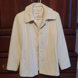 Calvin Klein angora wool coat